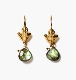 Chan Luu Chan Luu Frog Drop Earrings Lab EG-5847 18k GP