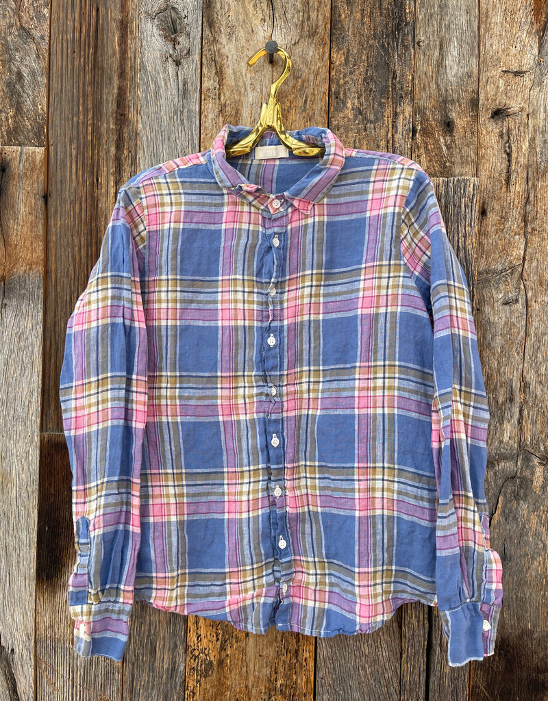 CP Shades CP Shades Romy Linen Shirt 1012-5253 Blue/Pink Plaid