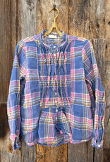 CP Shades CP Shades Claudine Linen Shirt 323-5253 Blue/Pink Plaid