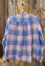 CP Shades CP Shades Claudine Linen Shirt 323-5253 Blue/Pink Plaid