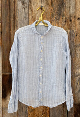 CP Shades CP Shades Romy Linen Shirt 1012-5249 Blue Dobby White Stripe