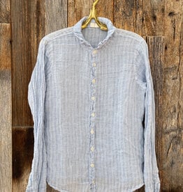 CP Shades CP Shades Romy Linen Shirt 1012-5249 Blue Dobby White Stripe