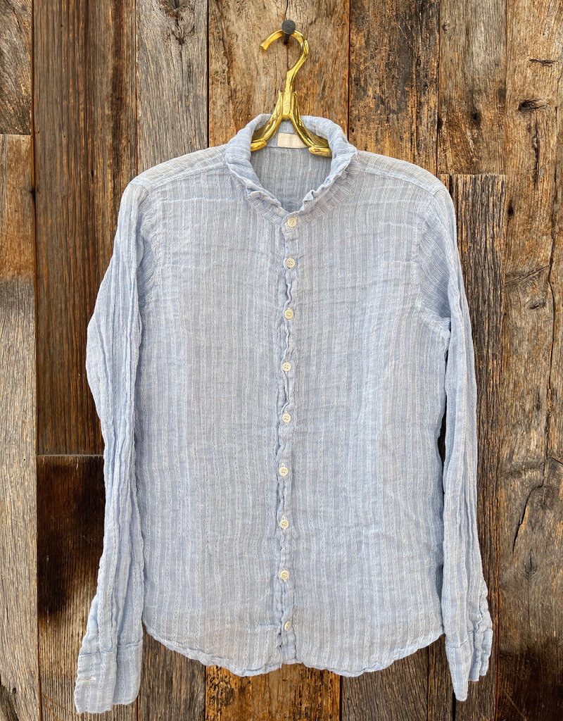 CP Shades CP Shades Romy Linen Shirt 1012-5249 Blue Dobby White Stripe