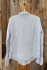 CP Shades CP Shades Romy Linen Shirt 1012-5249 Blue Dobby White Stripe