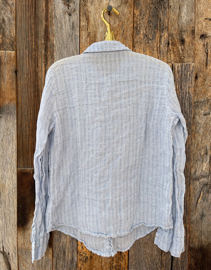 CP Shades CP Shades Romy Linen Shirt 1012-5249 Blue Dobby White Stripe