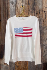 Dylan Dylan Flag Sweater White