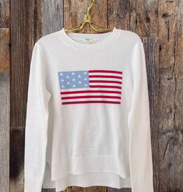 Dylan Dylan Flag Sweater White