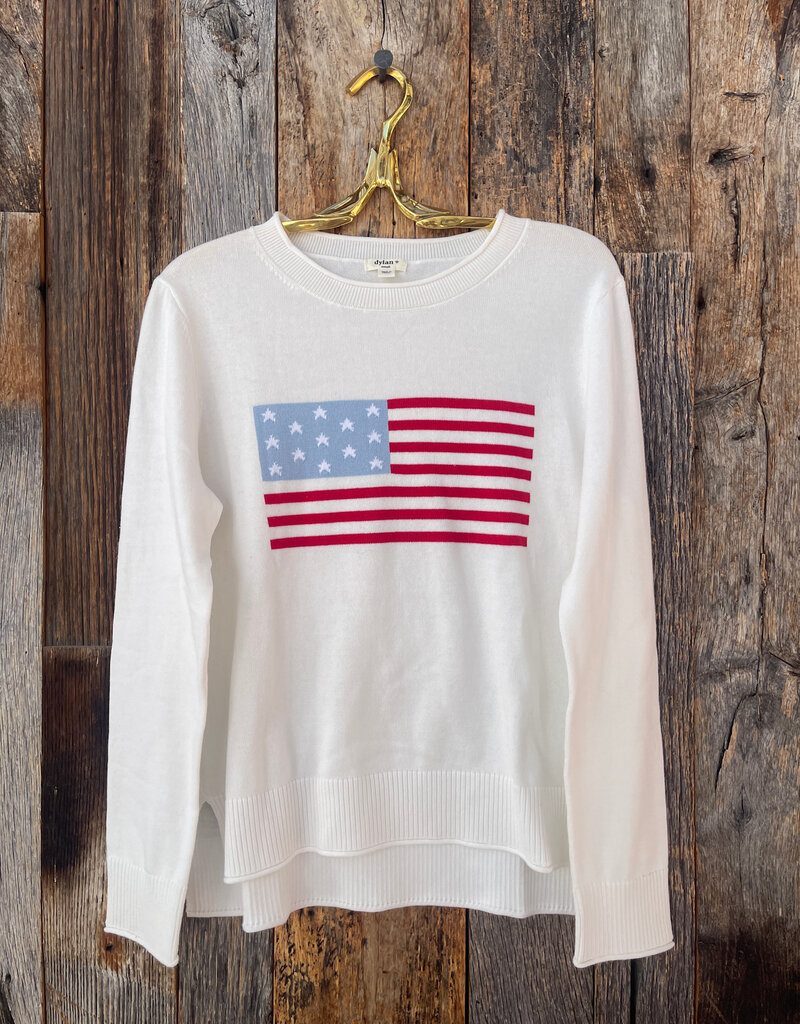 Dylan Dylan Flag Sweater White