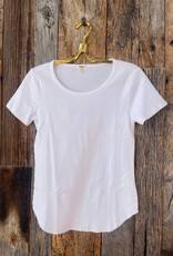 Dylan Dylan S/S Jude Rib Top White