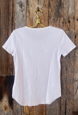 Dylan Dylan S/S Jude Rib Top White