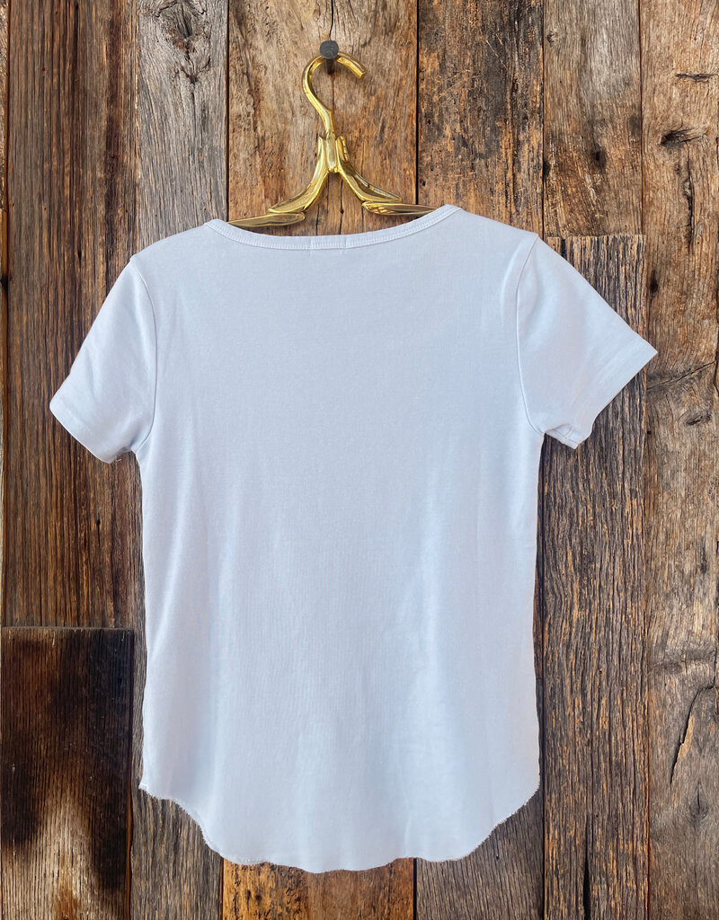 Dylan Dylan S/S Jude Rib Top Sky