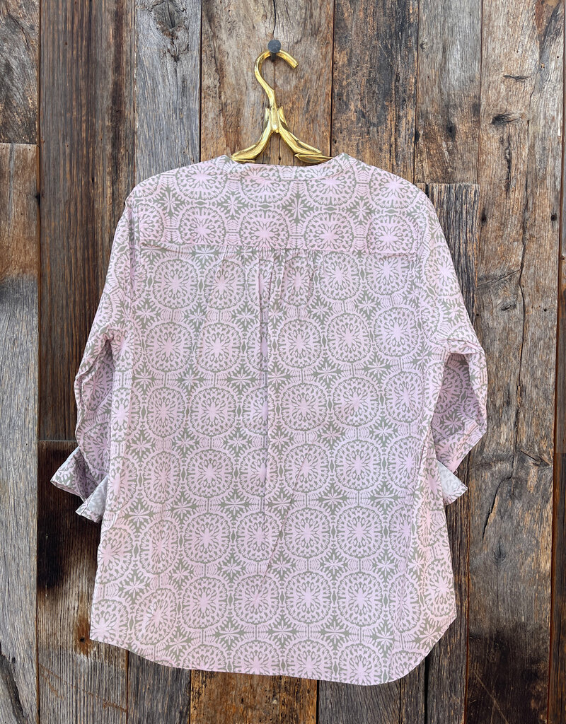 Dylan Dylan Roll-Up Sleeve Shirt Blush
