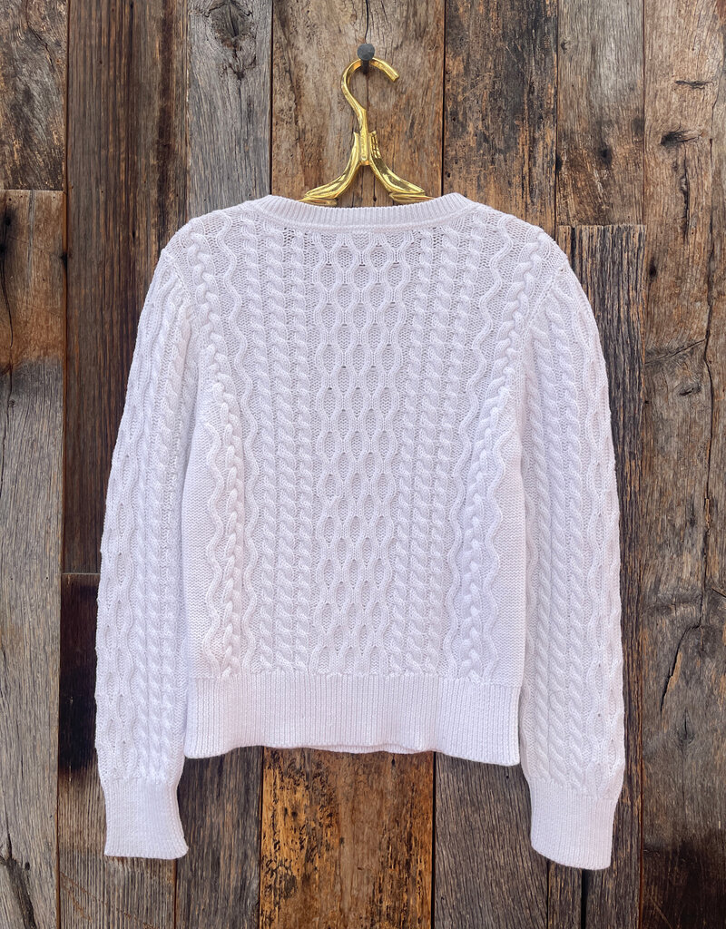 Dylan Dylan Classic Crew Sweater White