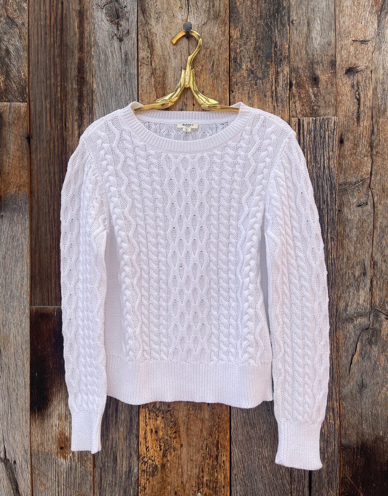 Dylan Dylan Classic Crew Sweater White