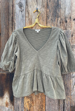Dylan Dylan Gemma Blouse Olive