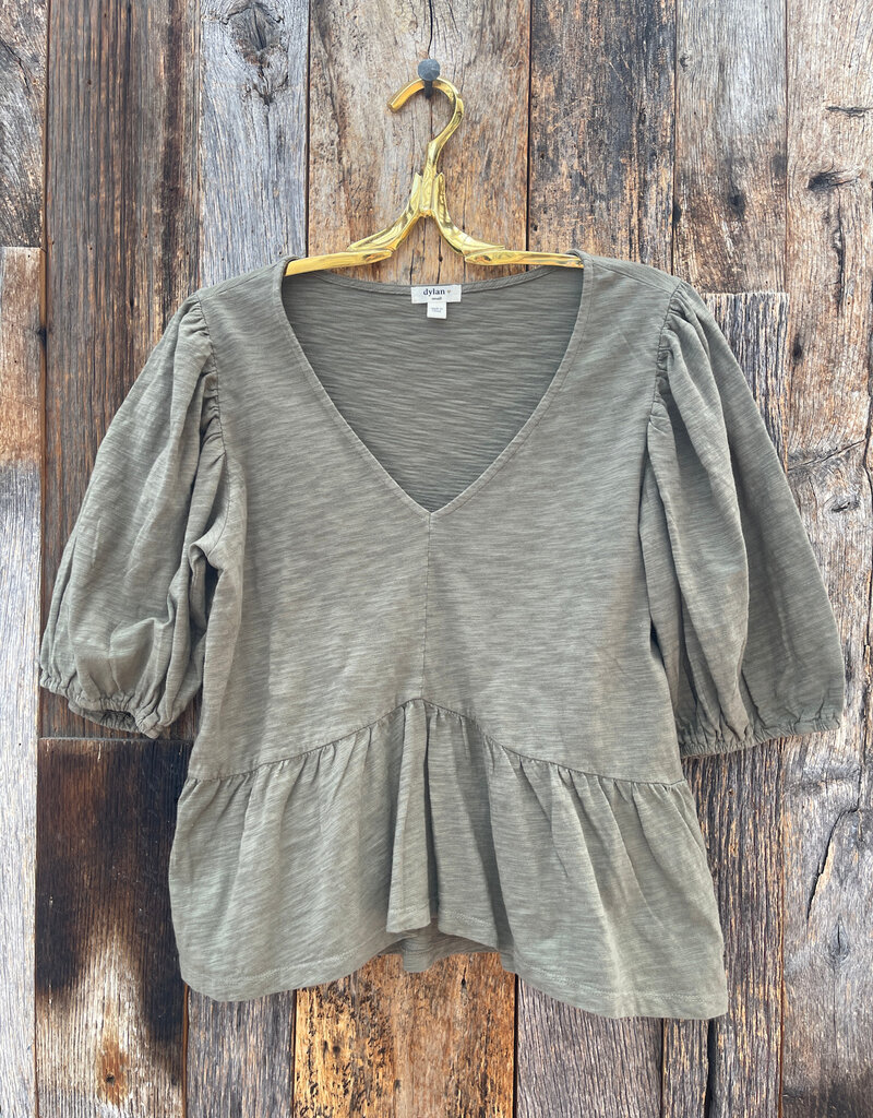 Dylan Dylan Gemma Blouse Olive
