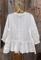 Dylan Dylan Tara Crochet Tie Waist Top White