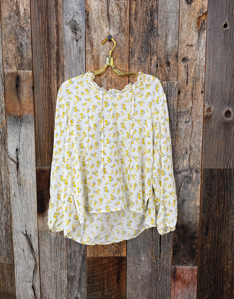 Dylan Dylan Charlie Ruffle Top Lemon