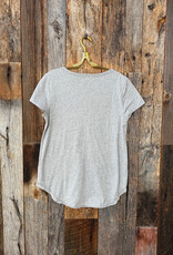 Dylan Dylan S/S Deep V-Shirt Tail Tee Heather
