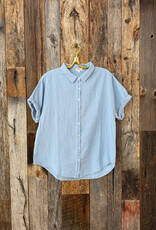 Dylan Dylan S/S Roll Sleeve Shirt Blue Jean