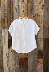 Dylan Dylan S/S Roll Sleeve Shirt White