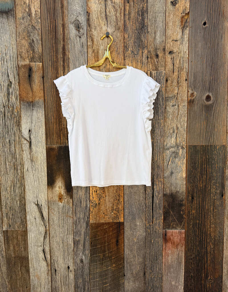 Dylan Dylan Stela Rib Tee White