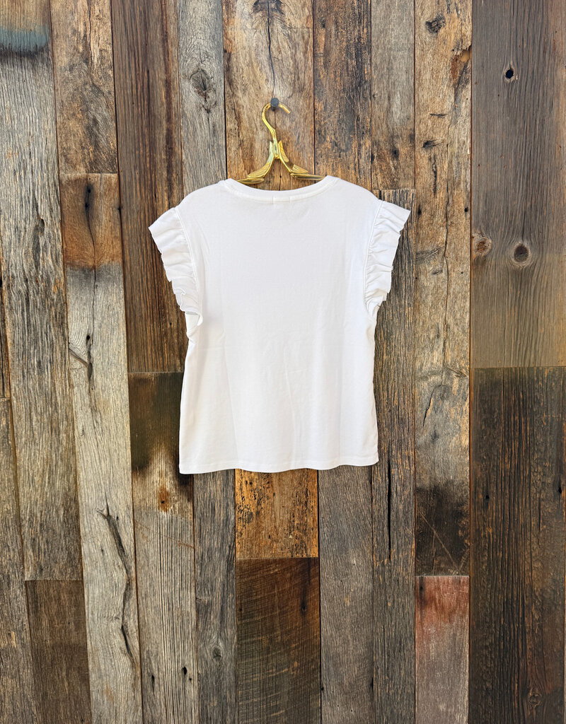 Dylan Dylan Stela Rib Tee White