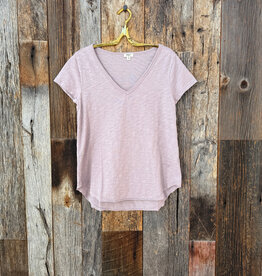 Dylan Dylan Deep V-Neck Tail Tee Lilac