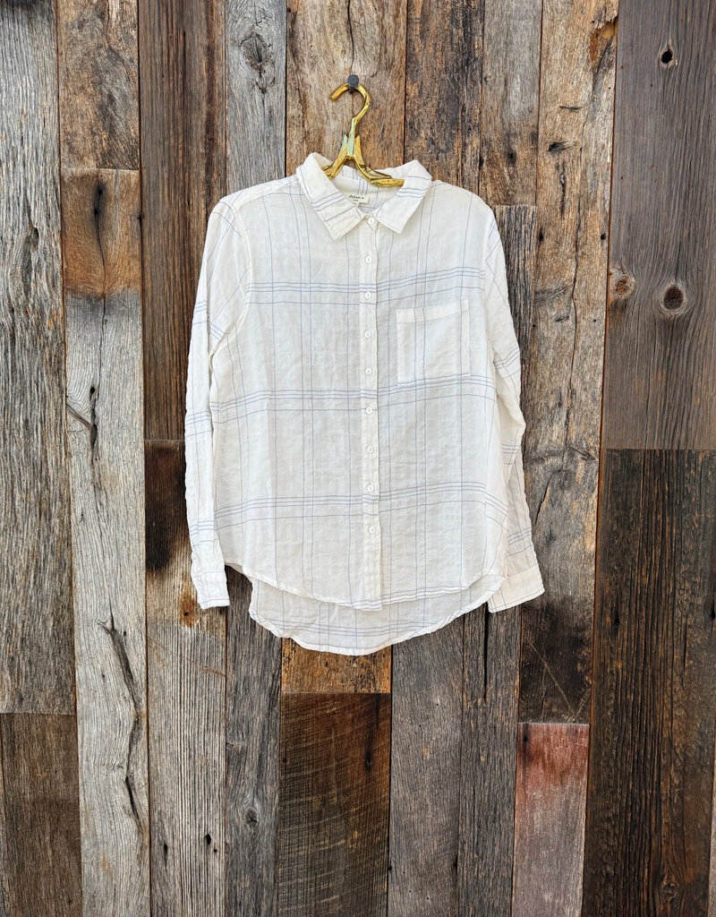 Dylan Dylan 1 Pocket Plaid Shirt Nat/Sky