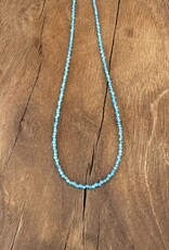 Radiant Malas Tiny Intention Necklace Blue Apatite 16"