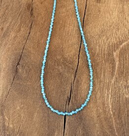 Radiant Malas Tiny Intention Necklace Blue Apatite 16"