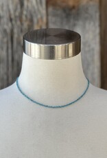 Radiant Malas Tiny Intention Necklace Blue Apatite 16"