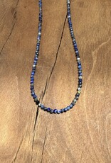 Radiant Malas Tiny Intention Necklace Lapis 16"