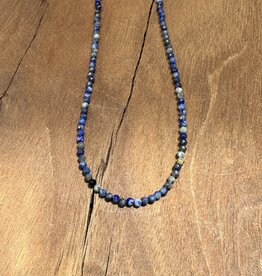 Radiant Malas Tiny Intention Necklace Lapis 16"