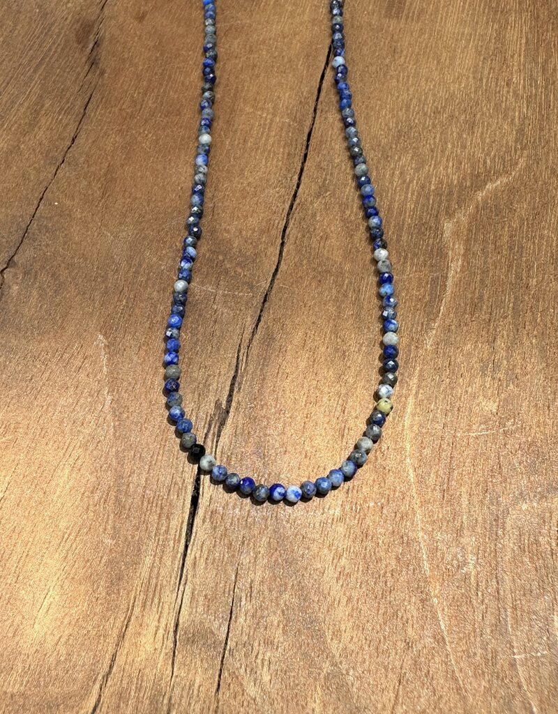 Radiant Malas Tiny Intention Necklace Lapis 16"