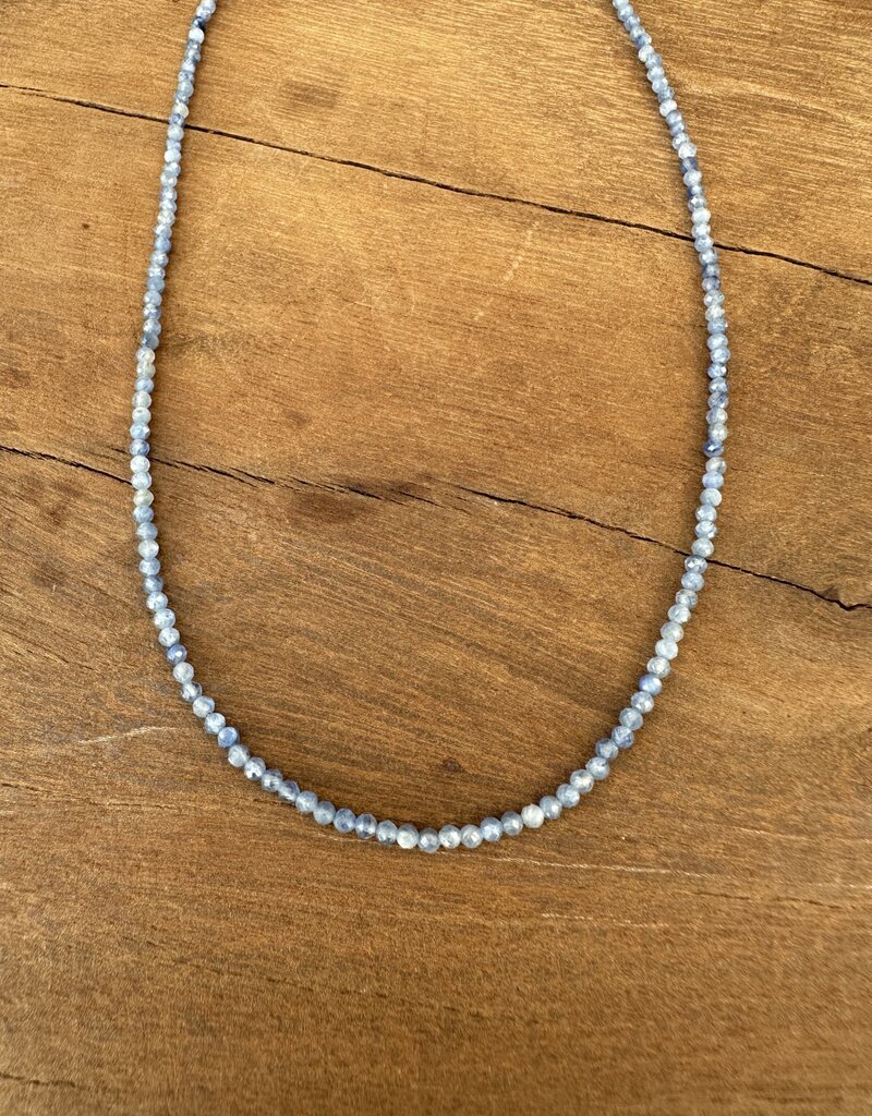 Radiant Malas Tiny Intention Necklace Kyanite 16"