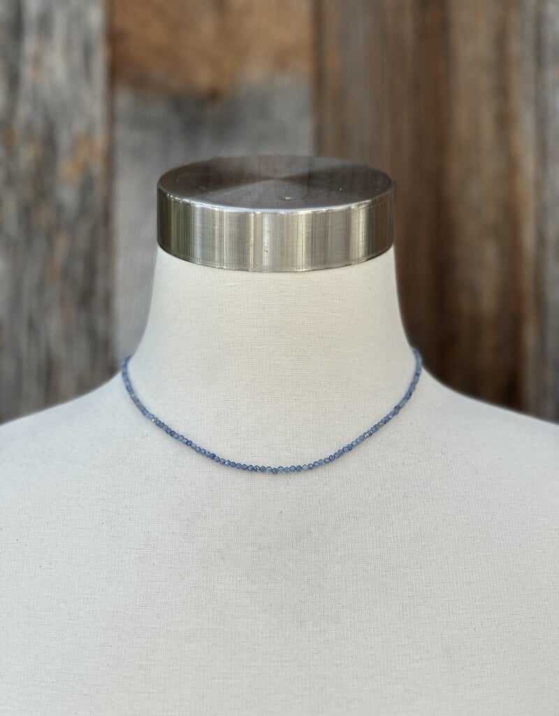 Radiant Malas Tiny Intention Necklace Kyanite 16"