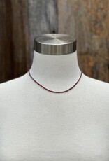 Radiant Malas Tiny Intention Necklace Garnet 16"