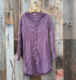 CP Shades CP Shades Tamsin Chambray Linen Dress 4931-162 Raisin