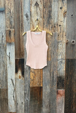 Project Social T Project Social T Suki Scoop Neck Rib Tank Peach