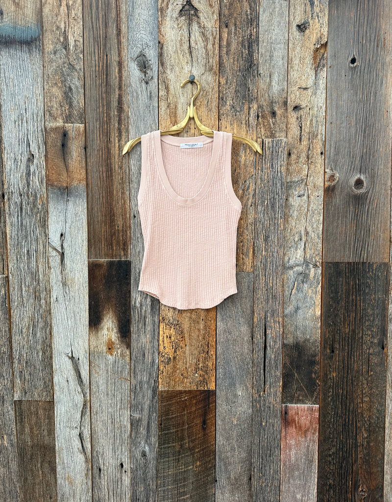 Project Social T Project Social T Suki Scoop Neck Rib Tank Peach