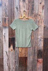 Project Social T Project Social T Ivette V-Neck S/S Dark Sage