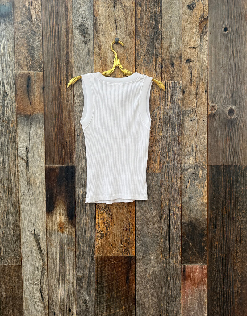 Project Social T Project Social T Rib Ringer Tank White