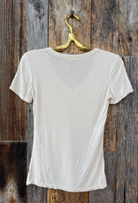 Milio Milano Milio Milano Slim Fit V-Neck Tee Beige