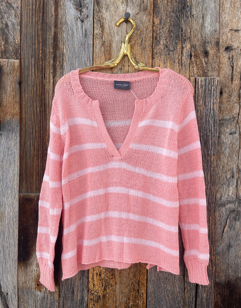 Wooden Ships Wooden Ships Margot Striped Top Coral