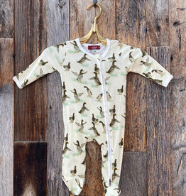 Milkbarn Milkbarn Organic Zipper Footed Romper Duck