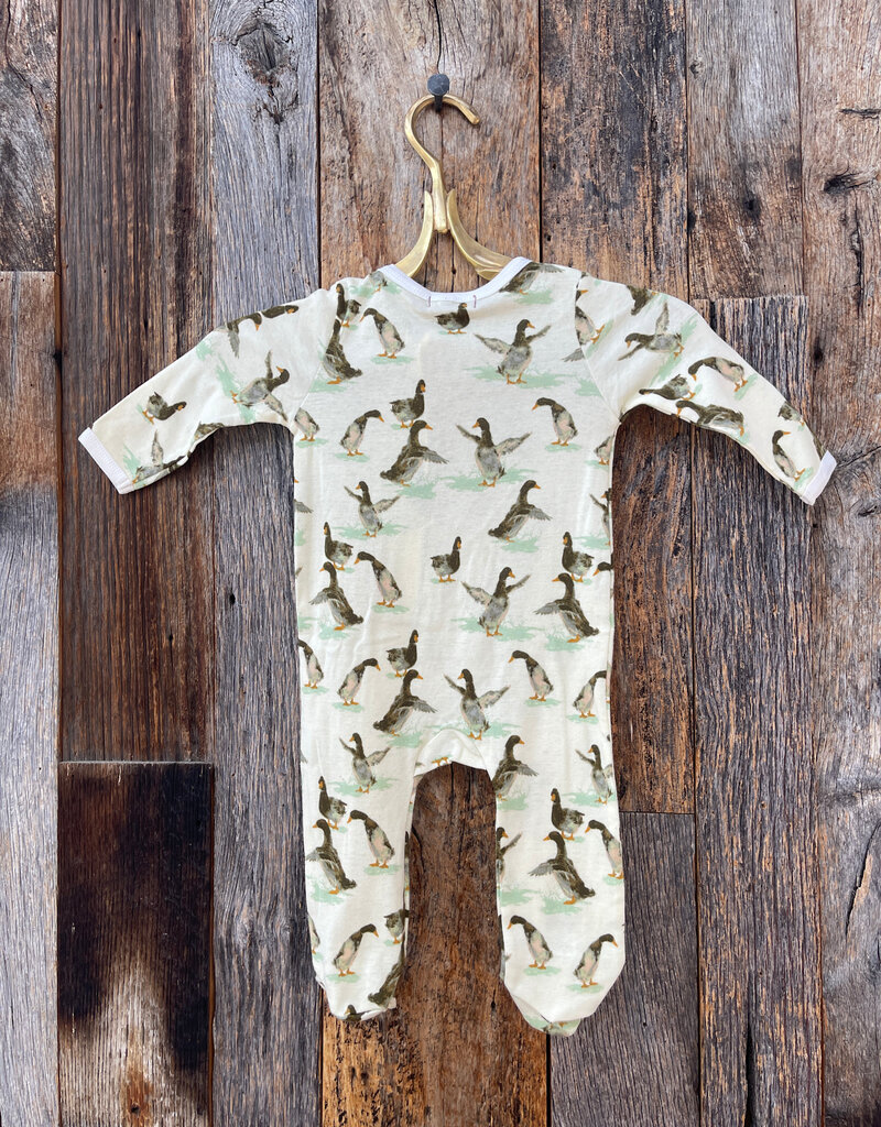 Milkbarn Milkbarn Organic Zipper Footed Romper Duck