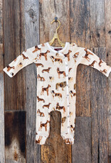 Milkbarn Milkbarn Organic Footed Romper Natural Dog