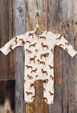 Milkbarn Milkbarn Organic Footed Romper Natural Dog