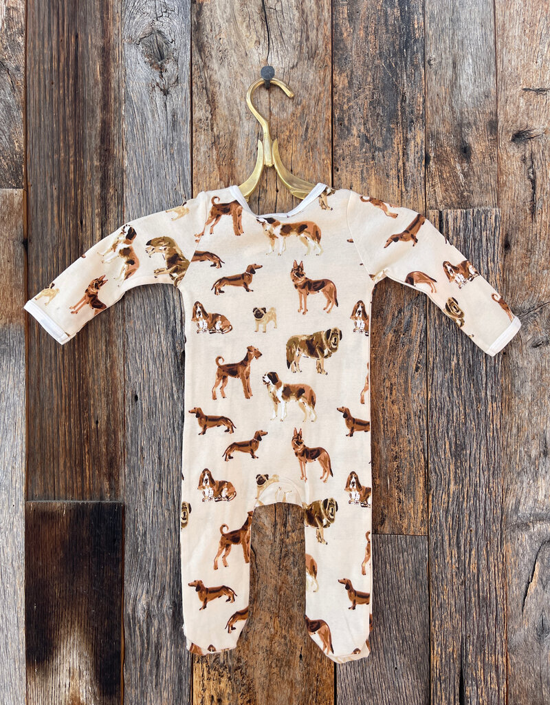 Milkbarn Milkbarn Organic Footed Romper Natural Dog